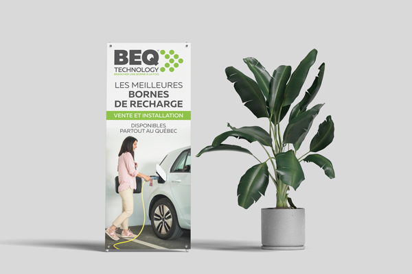 Bannière déroulante promotionnelle BEQ Technology